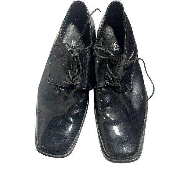 Stafford Mens Black Leather Oxford Dress Shoes Size 13M - Picture 2 of 5